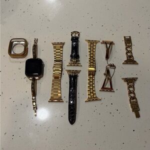 Apple Gold and Black Smartwatch